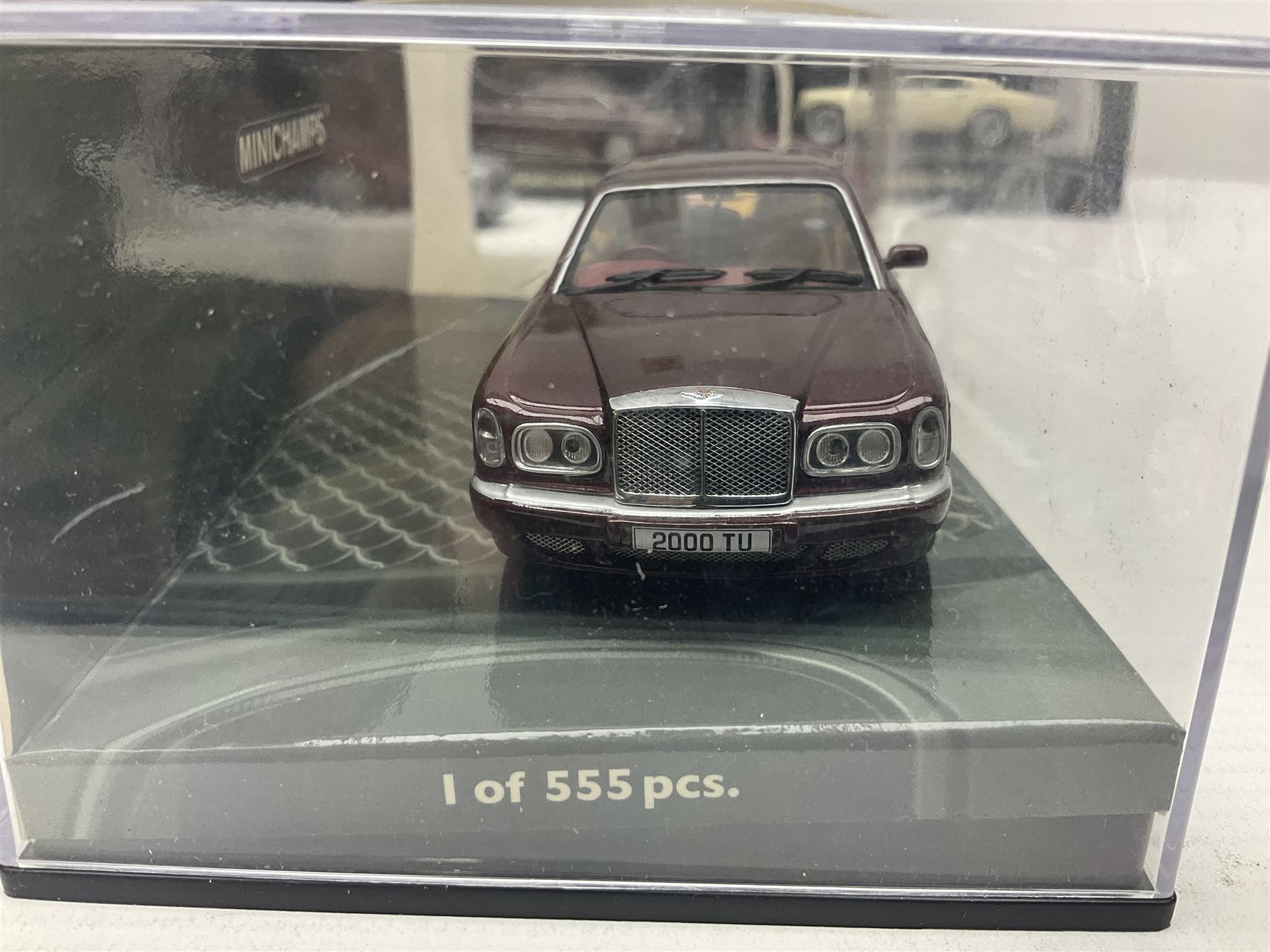 Nine Paul's Model Art 'Minichamps' 1:43 scale die-cast models - six boxed Bentleys and two unboxed Bentleys; and a Bedford estate van (9)