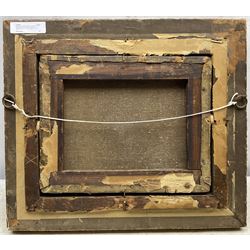 John Anthony Puller (British 1799-1886): The Stubborn Donkey outside 'S Brown's Greengrocer', oil on canvas signed 19cm x 24cm 