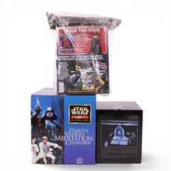 Gentle Giant 2013 Premier Guild Exclusive Star Wars Holographic Darth Vader bust, together with an Applause Star Wars Classic Collectors Series Darth Vader's Meditation Chamber and a DeAgostini The Official Star Wars Fact File Darth Vader Figurine Special, all boxed