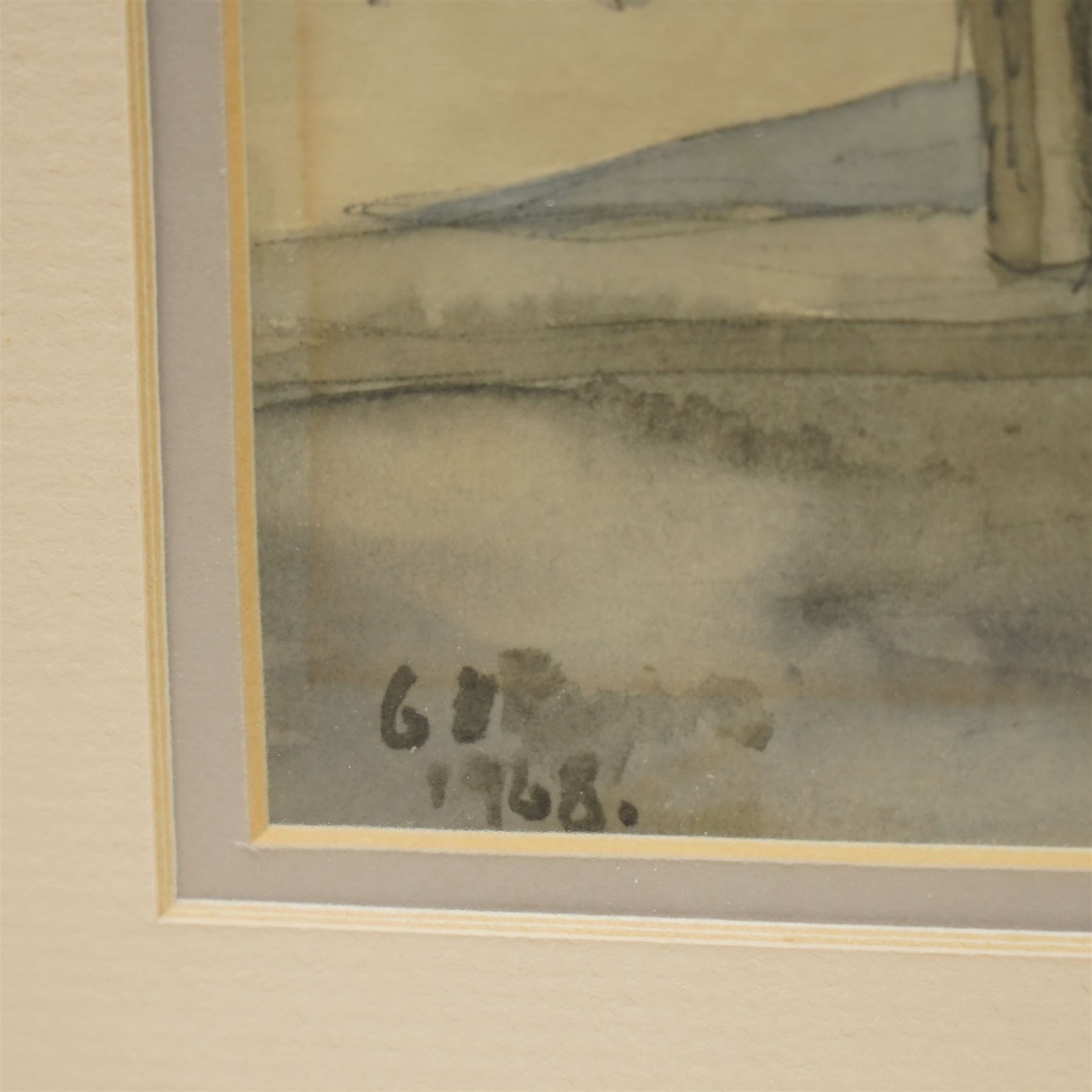 Charles Herbert 'Charlie' Rogers (Newcastle 1930-2020): Street Scene, watercolour and ink signed and dated 1968, 24cm x 34cm