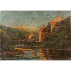 English School (Late 19th/Early 20th Century): View of Whitby and Staithes Beck Bridge, pair of oils on canvas unsigned max 25.5cm x 36cm (2) (unframed)
