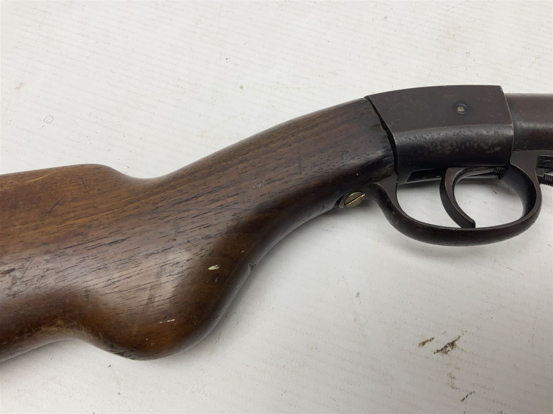 Early 20th  century Diana .177 air rifle with break-barrel action and adjustable trigger, no visible number, L108cm overall  NB: AGE RESTRICTIONS APPLY TO THE PURCHASE OF AIR WEAPONS.
