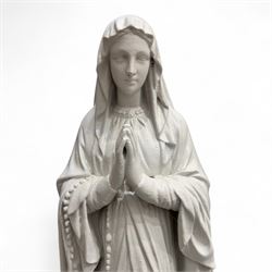 Cast stone Virgin Mary garden figure