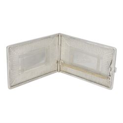 Two WWII North African campaign Prisoner-of-War-work cigarette cases, made with materials salvaged from aircraft wrecks, L13cm 