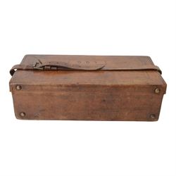 Leather six division shotgun cartridge box with the label of James Woodward, London W47cm