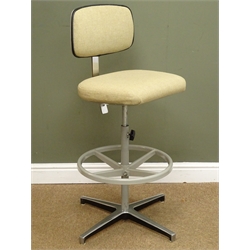  Tansad swivel office chair, upholstered back and seat, chrome finish supports, H110cm  