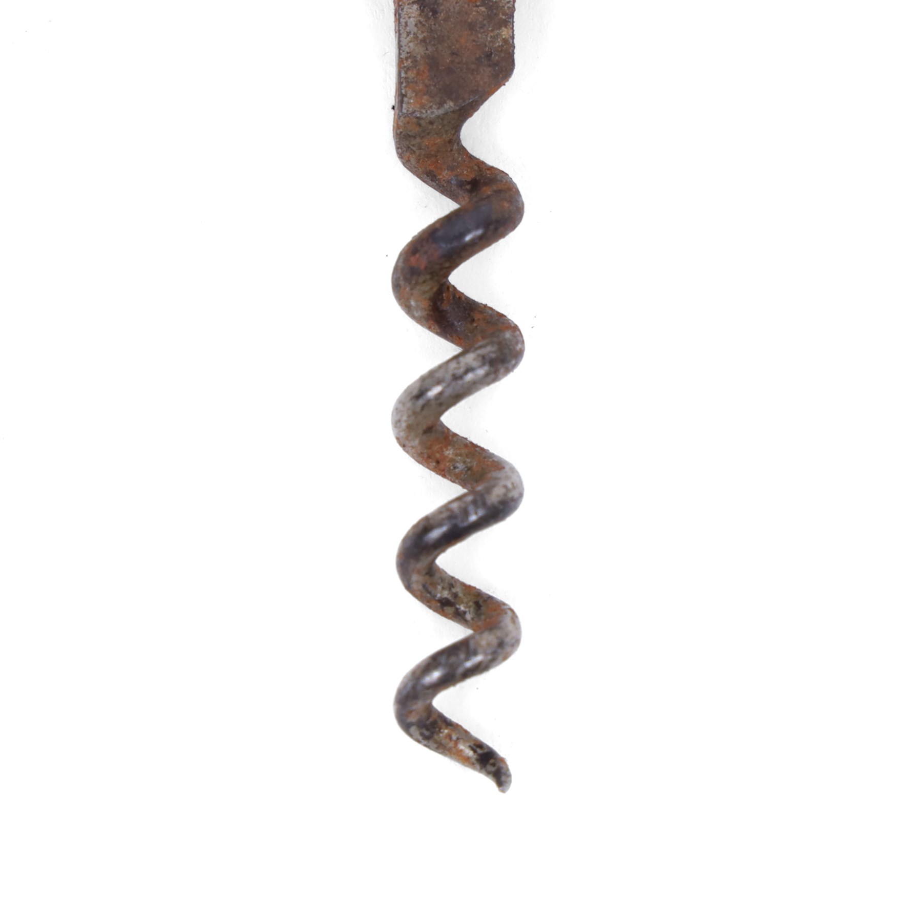 19th Century German novelty folding Corkscrew in the form of a pair of ladies legs in blue and white stockings, H7cm