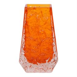 Geoffrey Baxter - Whitefriars Coffin vase, in tangerine orange