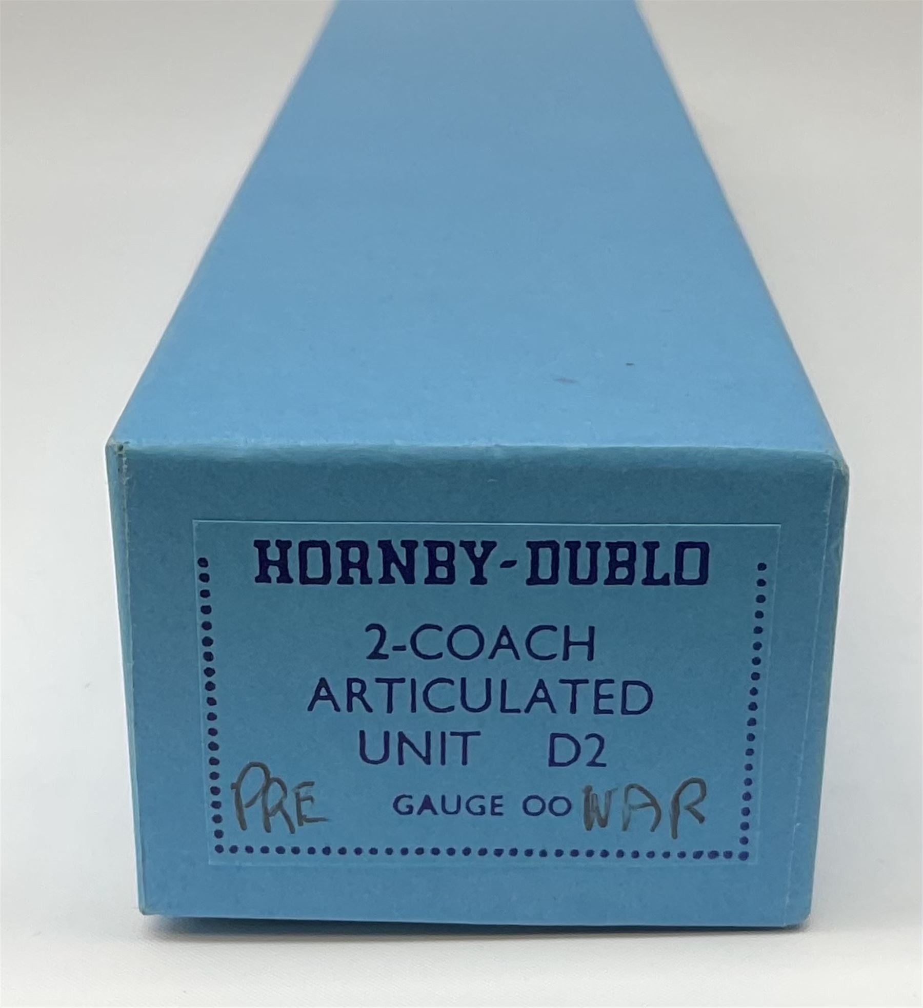 Hornby Dublo - pre-war D2 two-coach LNER articulated unit, all third class/brake third,  in reproduction box.