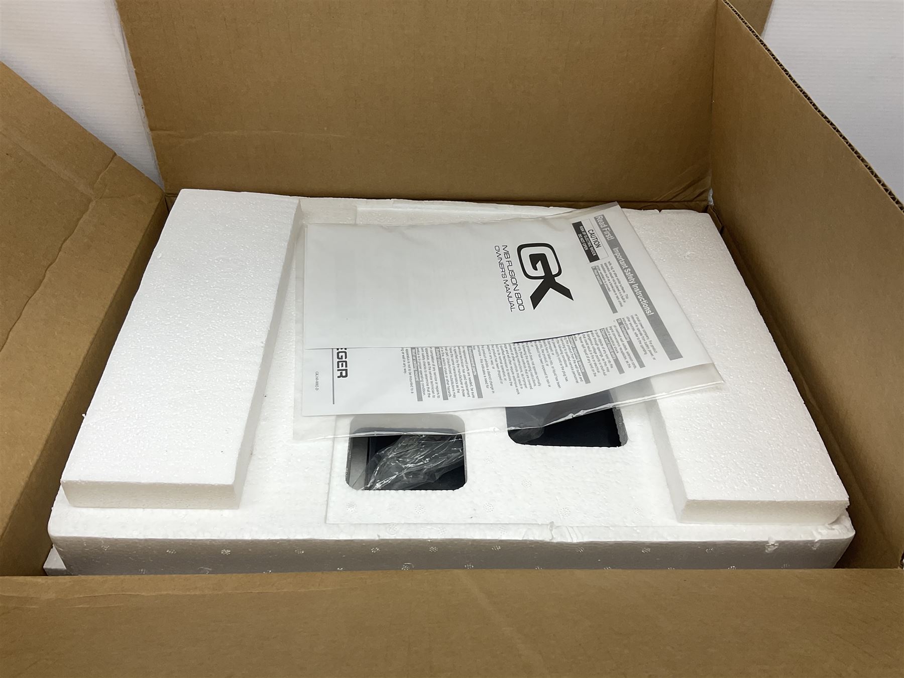 Gallien Krueger MB Fusion 800 amplifier still in factory packaging and delivery box; with additional RFB-111 remote foot controller