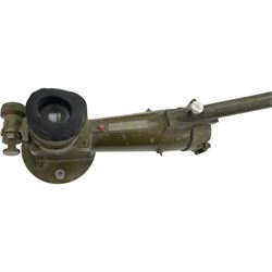 Barr & Stroud military issue type FT27 range finder no. 1009 dated 1916 stamped with broad arrow, in metal case, together with gun sights including ZRAK ON-59, MK II telescopic bearing, MK II telescope elevation and two tripods