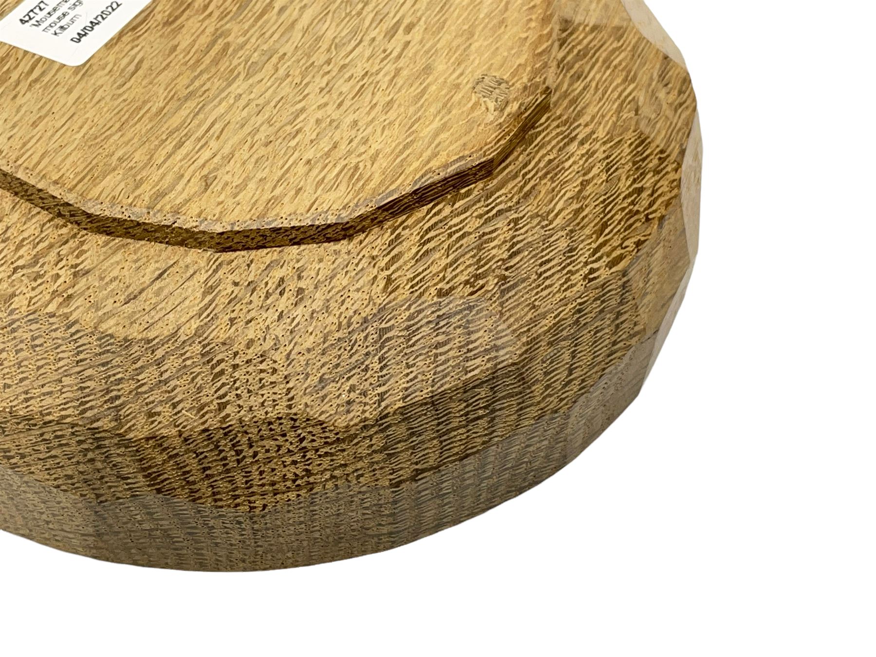 'Mouseman' tooled oak nut bowl, carved with mouse signature, by Robert Thompson of Kilburn