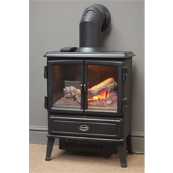  Dimplex OKT20 real fuel effect electric stove fire with dummy flue and remote W49cm, H62cm, D32cm (This item is PAT tested - 5 day warranty from date of sale)   