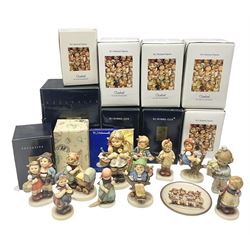 Ten Goebel Hummel figures, to include Morning Stroll, Apple Tree Girl, I brought you a gift, etc together with Enesco Mabel Lucie Atwell figure, ten with original boxes 