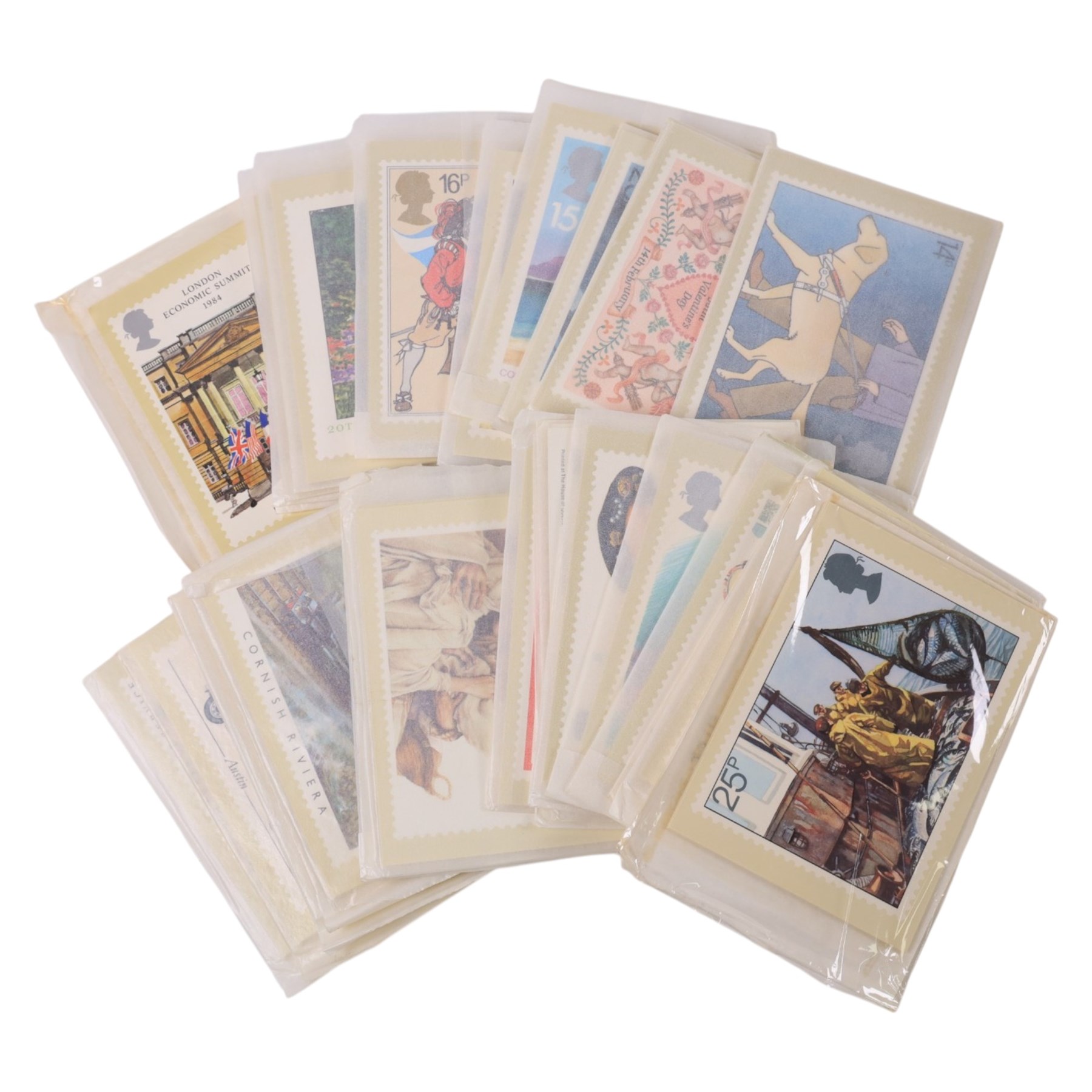 Great British and World stamps, including Isle of Man covers, other first day covers, State of Qatar stamps, etc, in two boxes