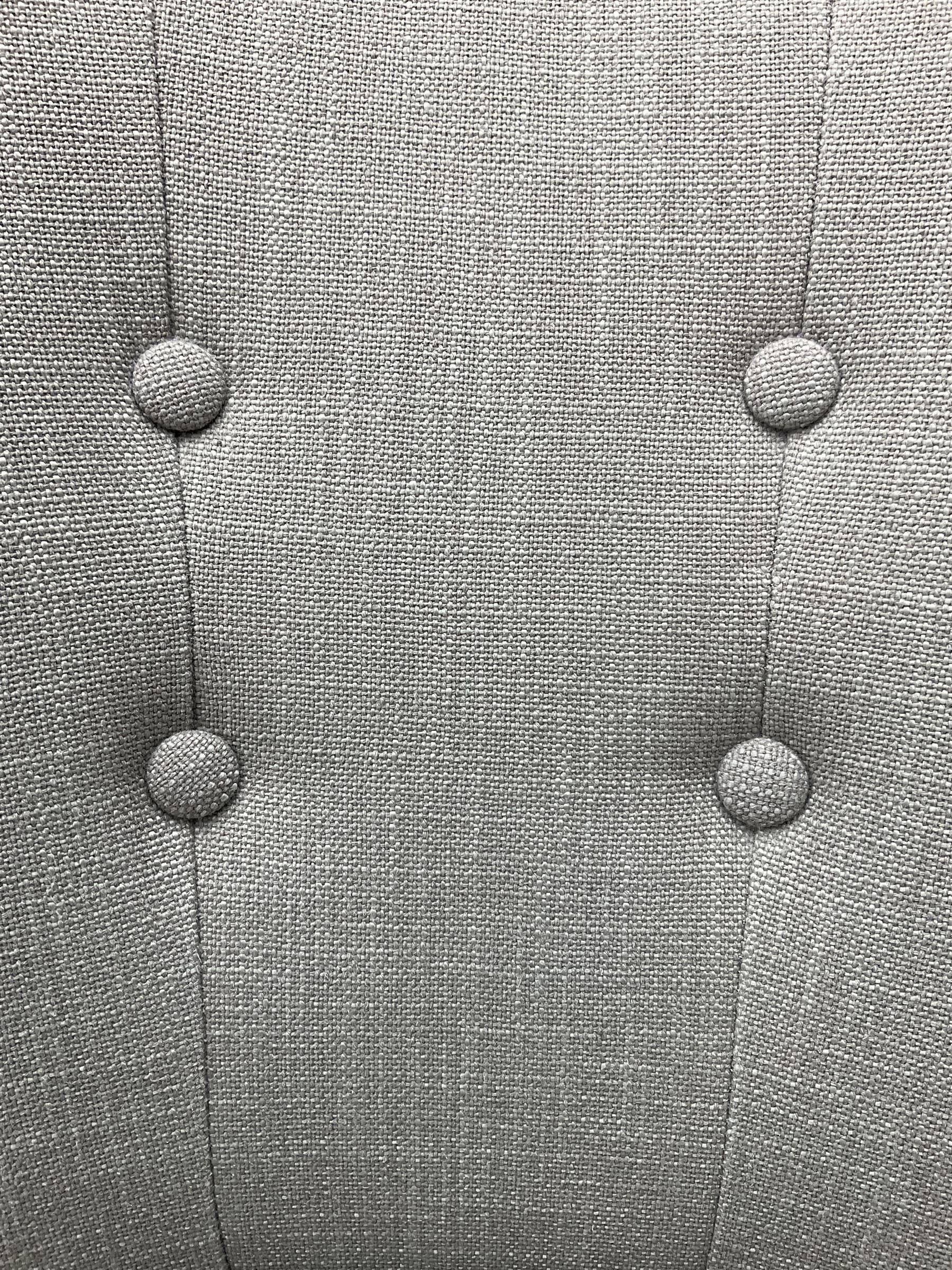 Neptune Furniture - Calverston set of four curved back dining chairs with Clara Natural buttoned upholstery, pale oak legs