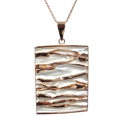  Rose gold-plated pendant necklace stamped 925  
