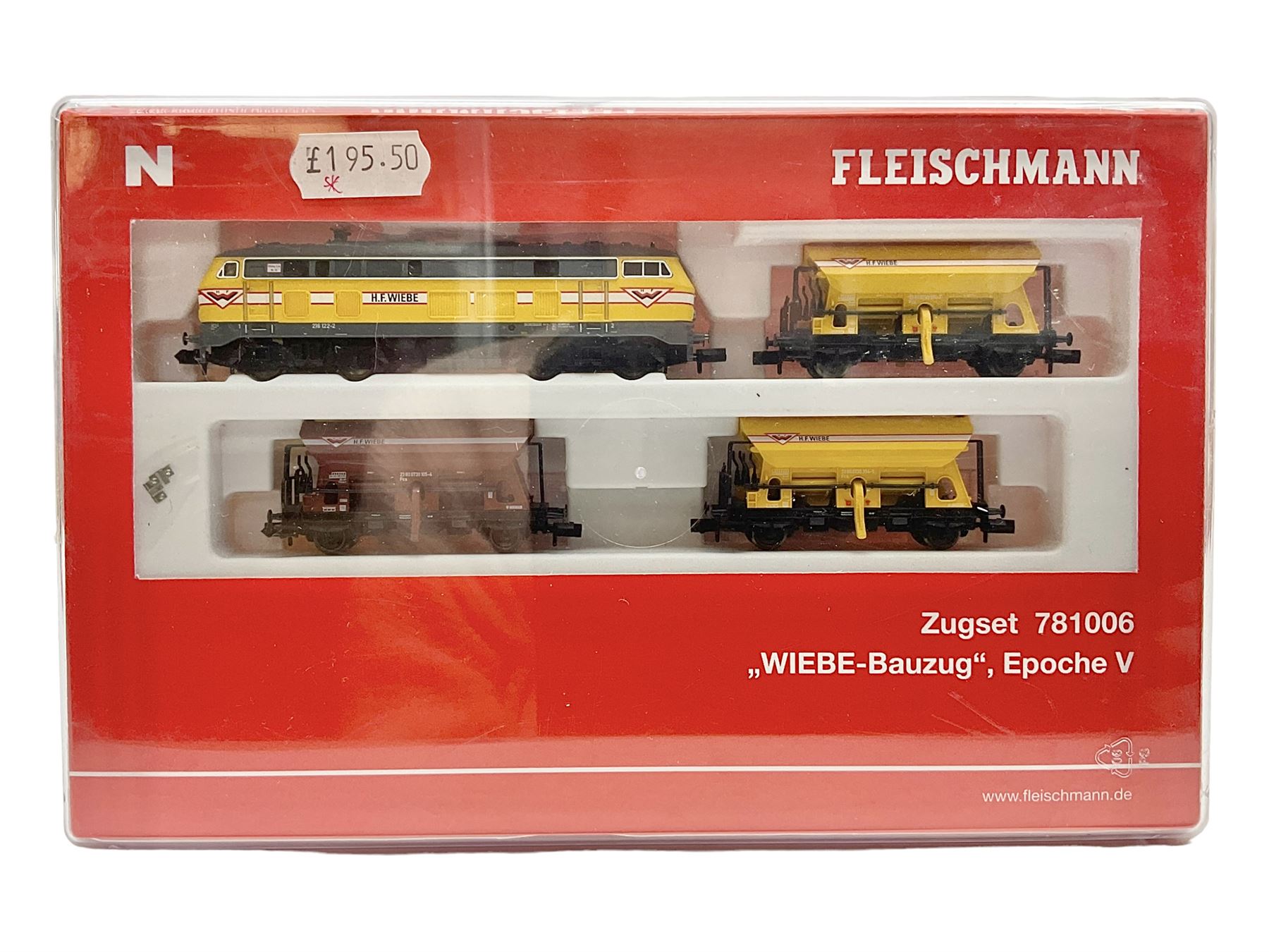 Fleischmann 'N' gauge Zugset 781006 'WIEBE-Bauzug' Ep Model
