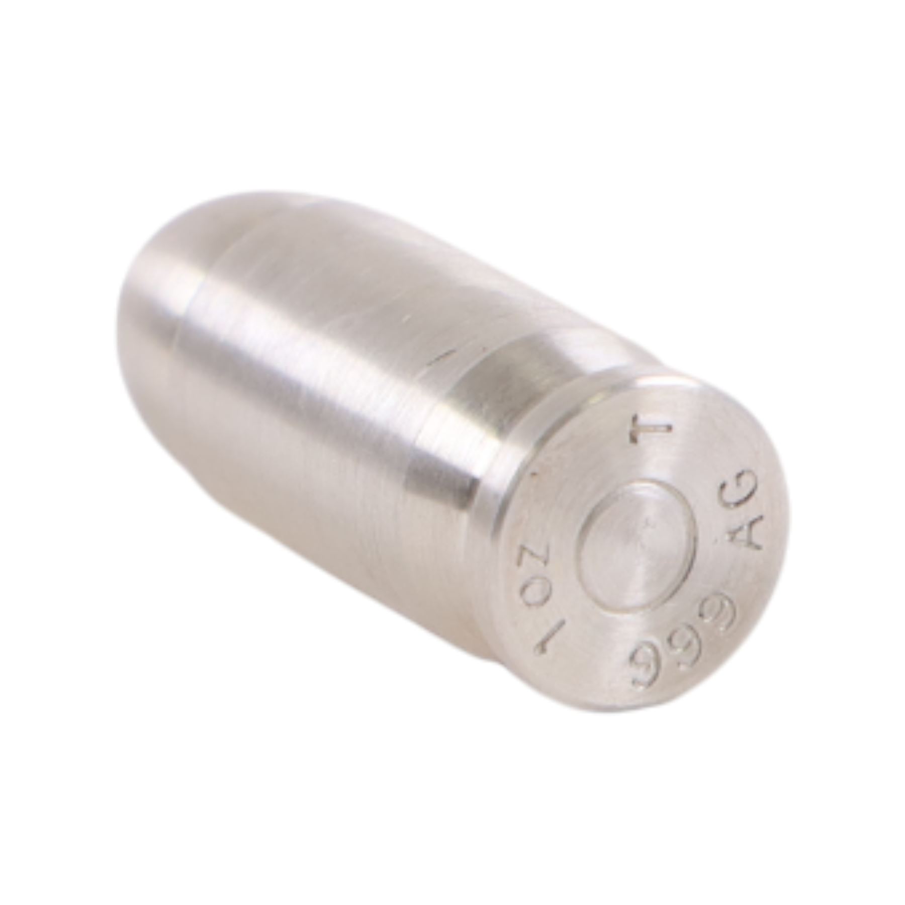 Novelty silver bullet, stamped to 999 1oz to base, H3cm