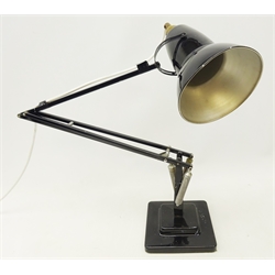 Herbert Terry & Sons Anglepoise black finish lamp, on stepped base  