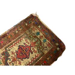 Afghan Baluchi indigo saddle bag (94cm x 57cm); and small Persian saddle bag (67cm x 48cm)
