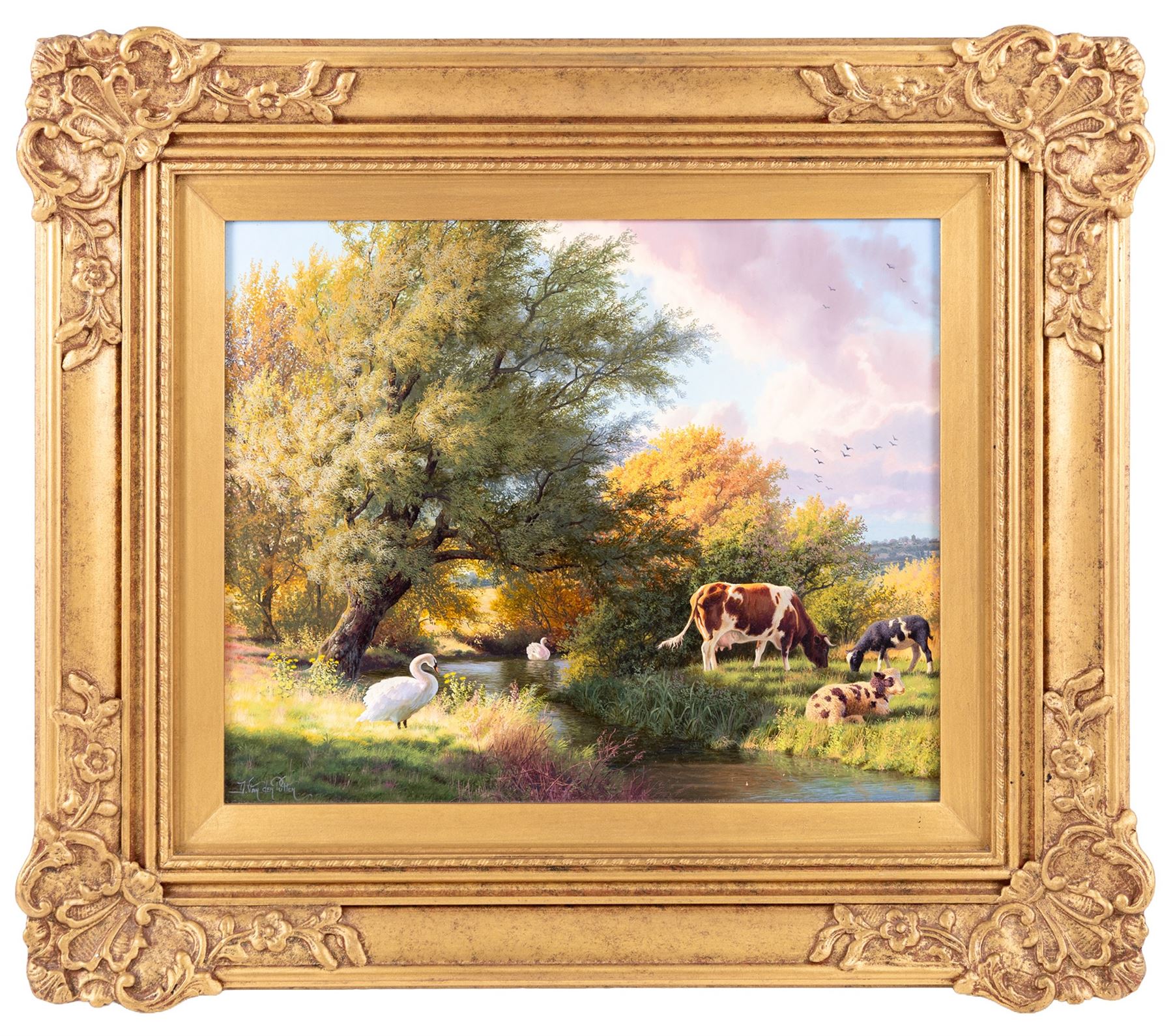 Daniel Van der Putten (Dutch 1949-): 'Crackpot in September - Swaledale Yorkshire', oil on panel signed, titled verso and with COA, 32cm x 38cm