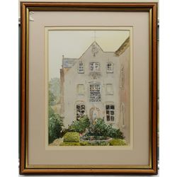 S L Turnbull (British early 20th century): 'A View on Wadsley Common Sheffield', watercolour signed, titled verso; Ken Bell (British Contemporary): Reclining Nude, watercolour signed; R Carmichael: 'The Chapel of the English Convent Bruges', watercolour signed, titled verso; together with two landscape watercolour vignettes indistinctly signed, max 49cm x 65cm (5)