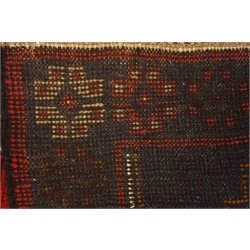  Old Baluchi red and blue ground rug, 187cm x 106cm  