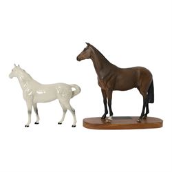 Two Beswick horses, comprising connoisseur Psalm model horse and Grey Swish Tail Horse, no 1182.