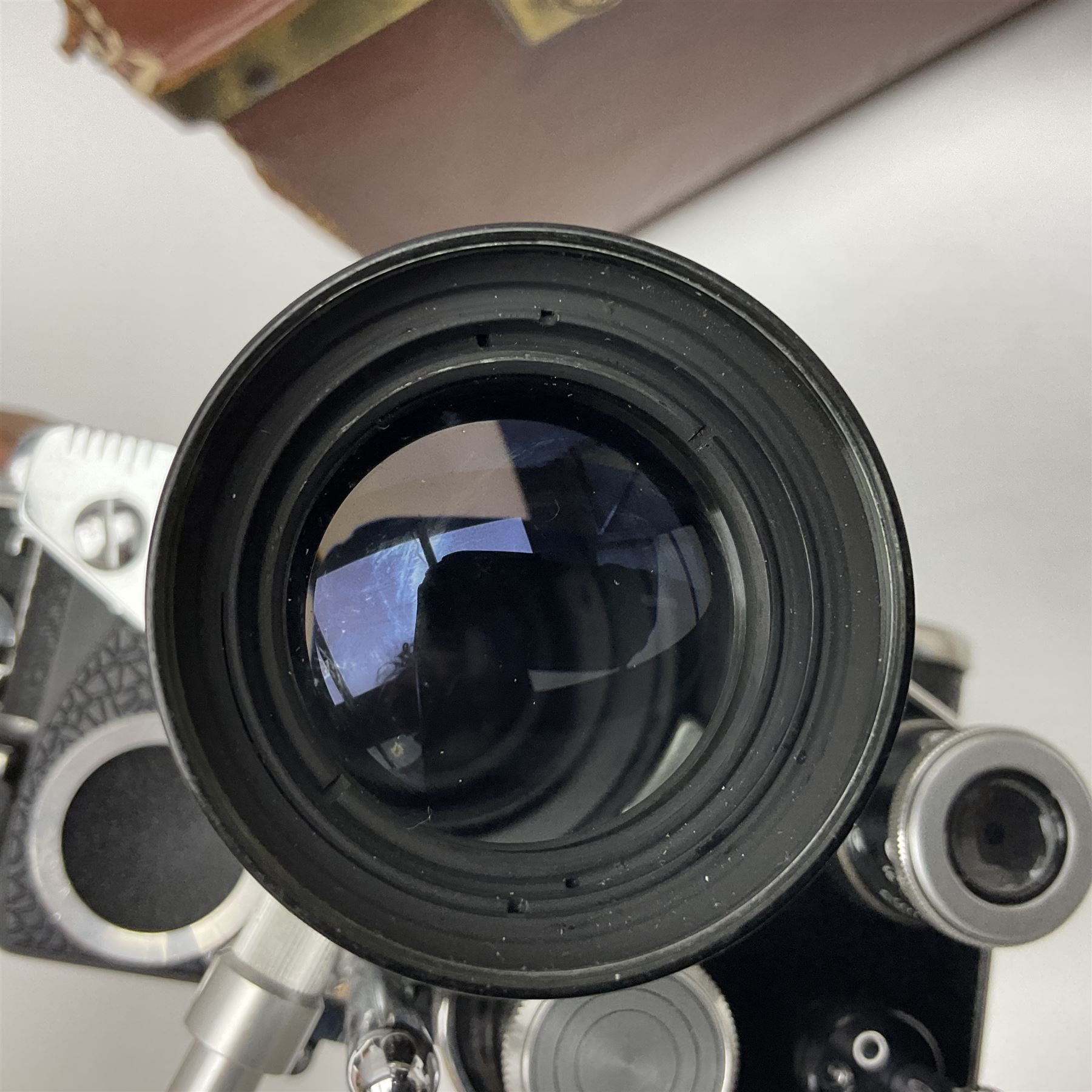 Paillard Bolex H8 RX cine camera body, serial no.195008, with 'Kern Paillard Vario Switar 36EE 1:1,9 f=8/36mm H8 RX' lens, serial no. 955497, in fitted leather carrying case  