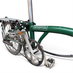 Brompton folding bicycle in green finish