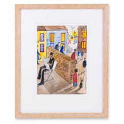 Lucy Collins (British Contemporary): 'Our Back Yard', watercolour signed and dated '08, titled verso 29cm x 21cm