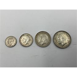 King George V 1927 maundy coin set