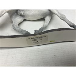 Seven Border Fine Arts figures, comprising Clydesdale Mare & Foal A0187, Highland Mare & Foal A2691 and five horses from the Action Horses series 