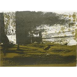 Pietro Annigoni OMRI (Italian 1910-1988): 'View of the Flood of Venice - November 4 1966', set six lithographs on magnani paper signed and numbered in pencil with blindstamp 48cm x 68cm (6) 