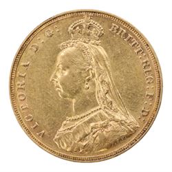 Queen Victoria 1887 gold full sovereign coin