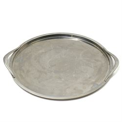 Georg Jensen - stainless steel tray, stamped to base, W34cm