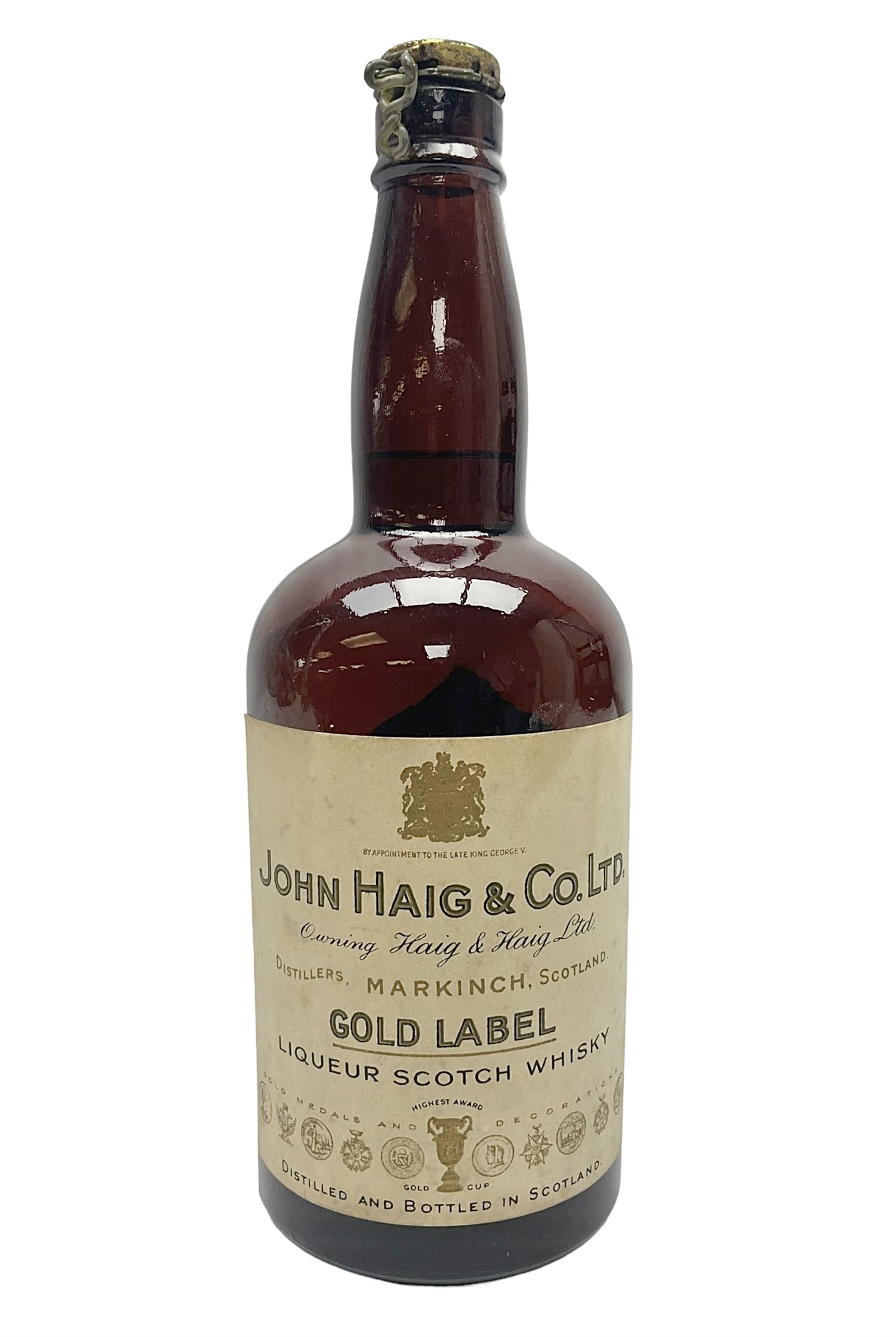 John Haig & Co Ltd Gold Label Scotch whiskey, unknown contents and proof