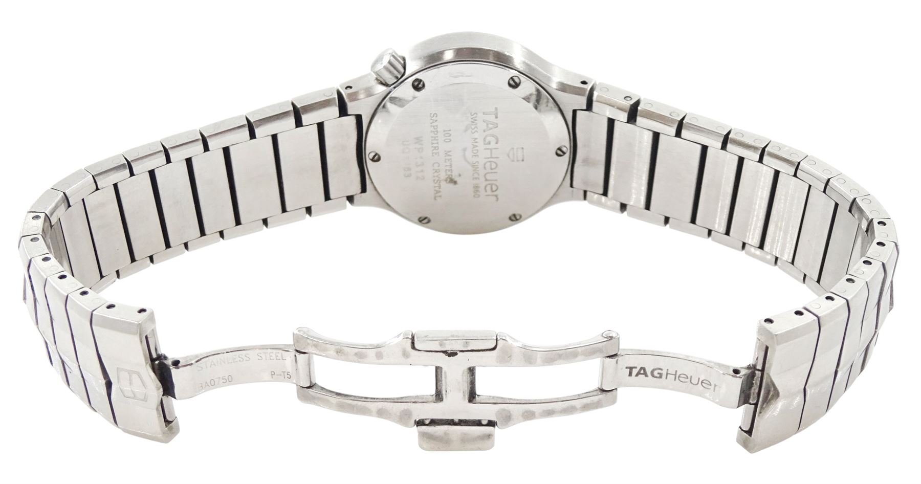 Tag Heuer Alter Ego ladies stainless steel quartz wristwatch, Ref. WP1312, blue mother of pearl dial, boxed