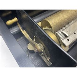 Swiss - Three 19th-century cylinder music boxes suitable for spares or repair.