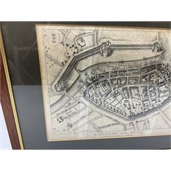 'Kingston-upon-Hull map as before 1640', After Wenceslaus Hollar from: Rev. John Tickell's The History of the Town and County of Kingston upon Hull; line engraving by Issac Taylor c1796; 20 x 27cm in modern frame