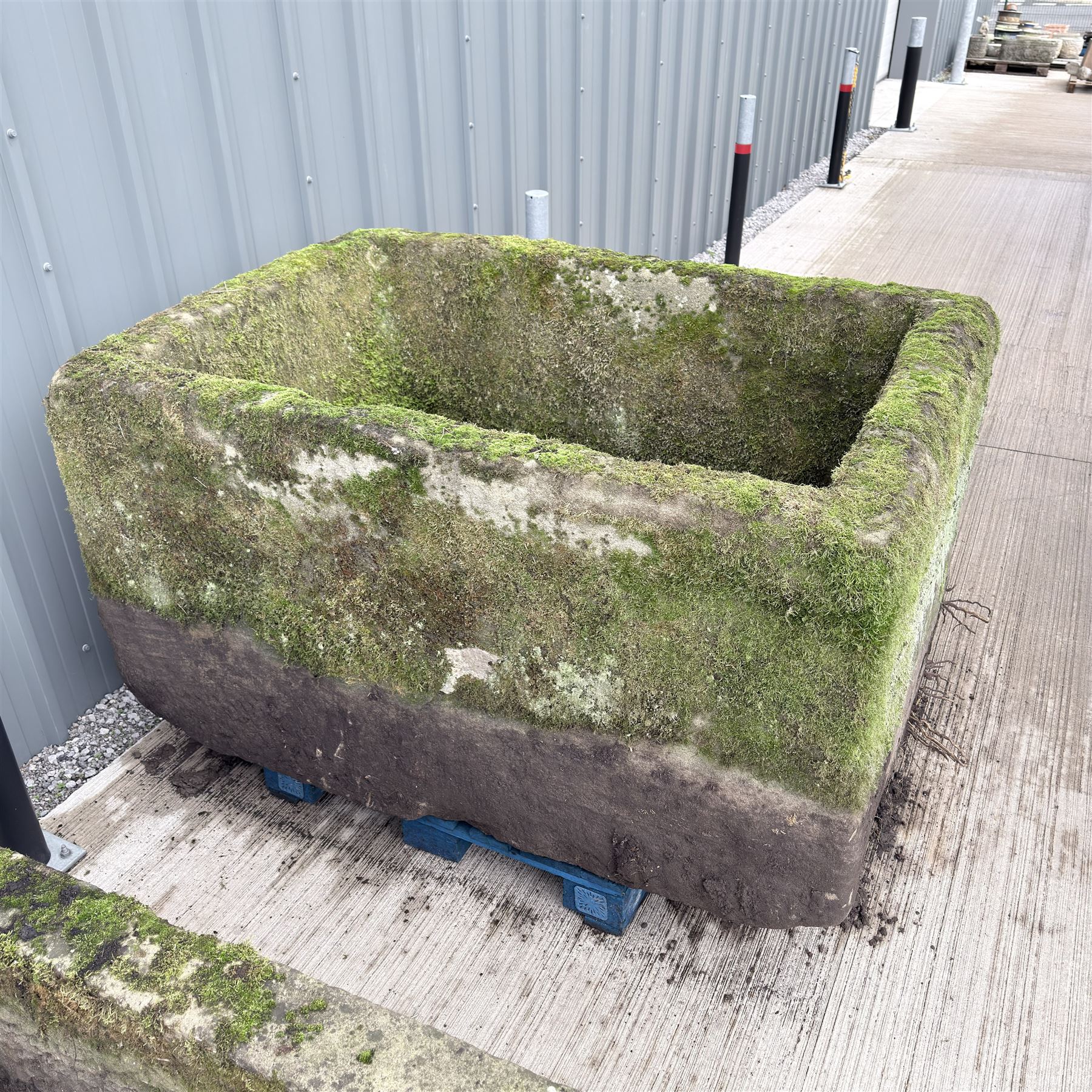 Large 18th century rectangular stone trough