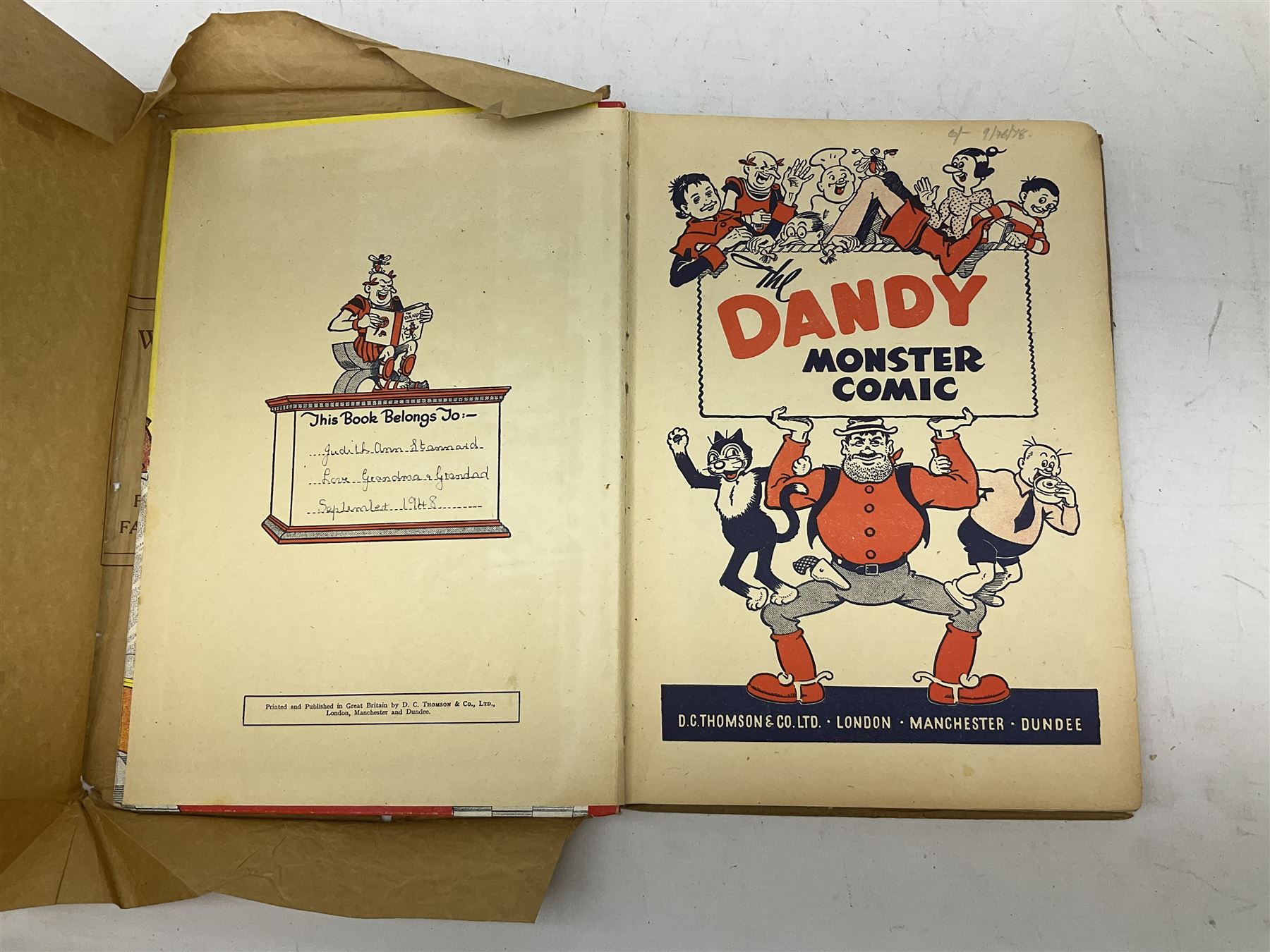 Collection of Vintage children's annuals, to include a number of Rupert the Bear examples dating from the 1940's, comprising 'The New Rupert Book' 1947, 'More Adventures of Rupert' 1947, 'A New Rupert Book' 1945, 'Rupert In More Adventures' 1944,  'More Rupert Adventures' 1943 and two examples of 'The Rupert Book' dated 1941 and 1948