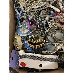 Large collection of costume jewellery including bracelets, bangles, necklaces, earrings and wristwatches etc