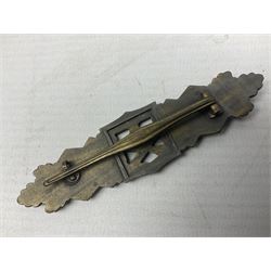 Three WW2 German badges - Close Combat Clasp; Army Flak badge; and Wound badge