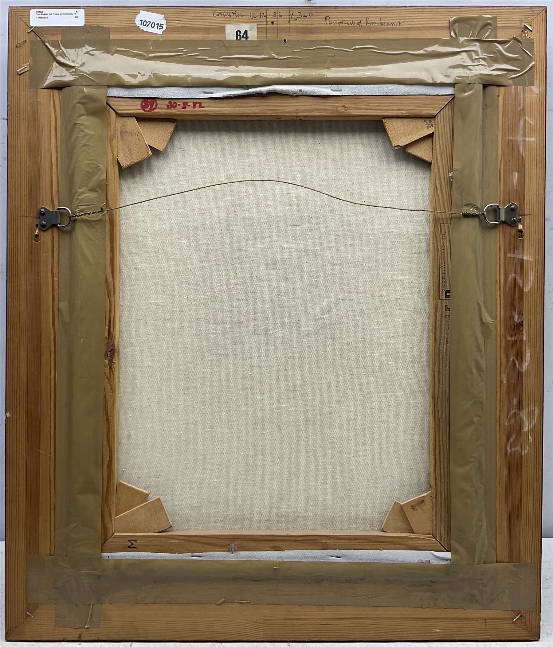 Tom Keating (British 1917-1984): Self Portrait as Rembrandt, oil on canvas signed 49cm x 39cm