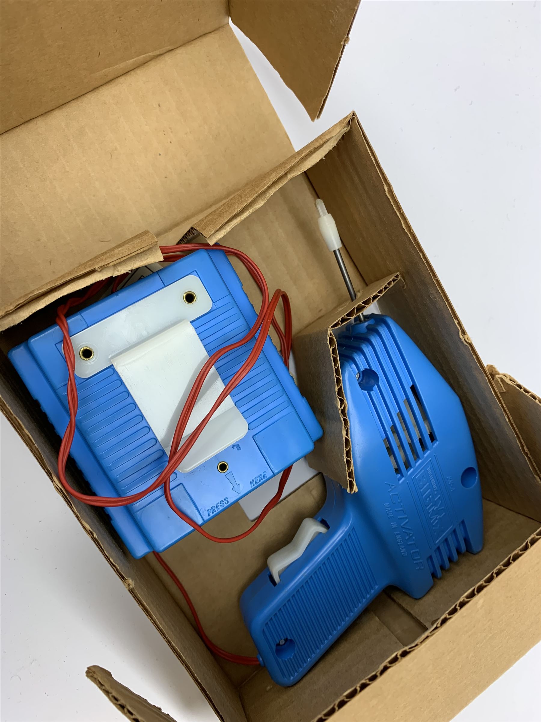 Matchbox Big MX Fire/Rescue and Mechanised Fire Engine No.BM-6; and Matchbox Big MX Power Activator; both boxed; together with a Tri-ang/Hornby '00' gauge model railway tunnel No.R576, boxed (3)