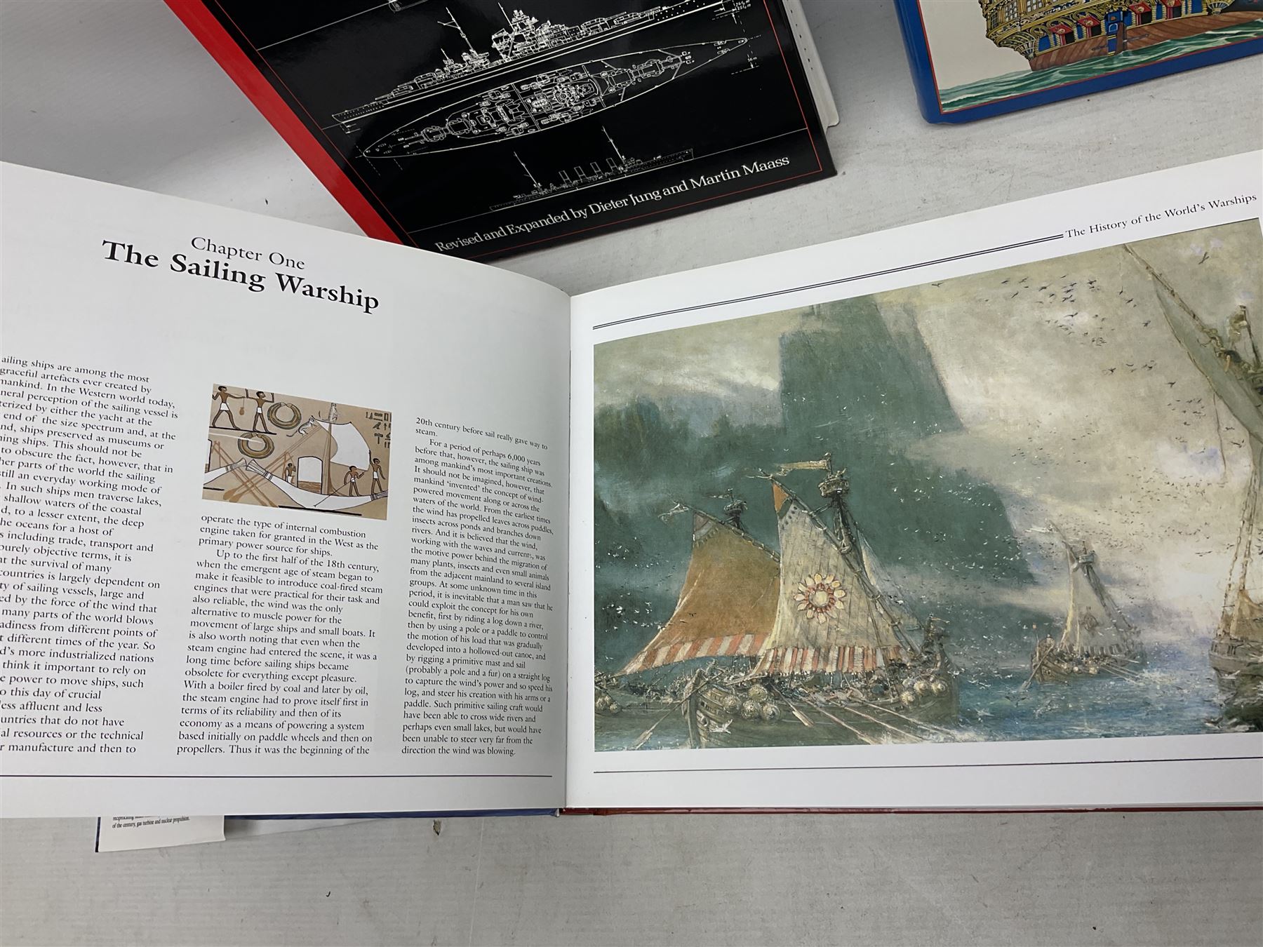 Twenty-seven books of maritime and naval interest including Archibald: The Fighting Ship in the Royal Navy; Chant: The History of the World's Warships; Groner: German Warships 1815-1945; books on seapower, destroyers, battleships, cruisers, seamanship etc