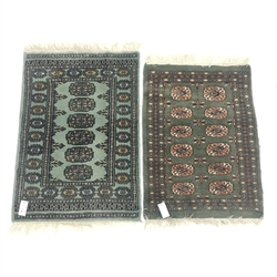 Bokhara green ground runner (185cm x 65cm) and two small rugs (3)