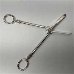Pair of silver plated grape scissors, boxed 